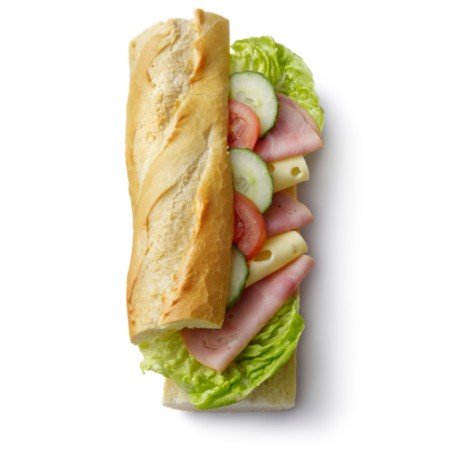 Ham and cheese with vegetables